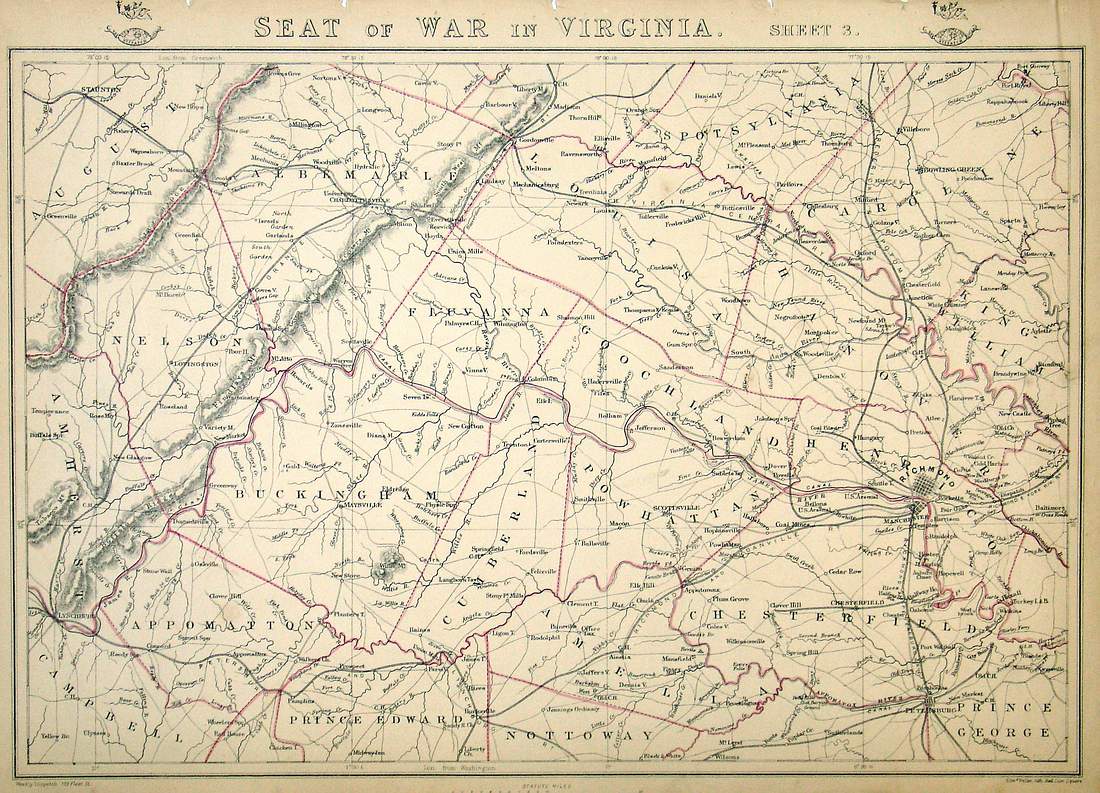 (VA  Seat of War in Virginia. Sheet 3.