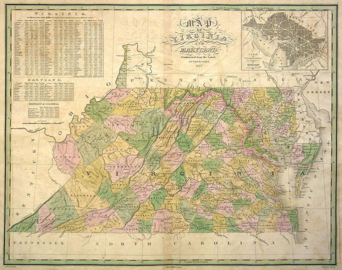 (Virginia- Maryland) Map of Virginia...
