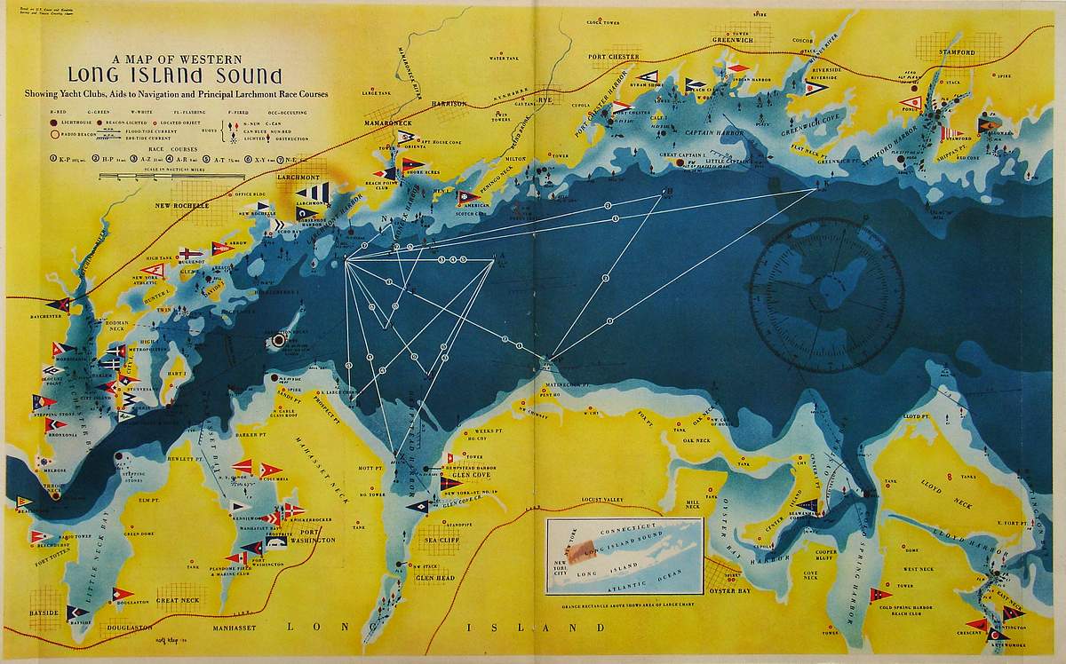 (Long Island) A Map of Western Long Island Sound...