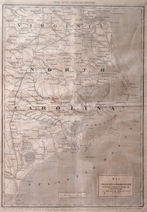 (North Carolina) Map of Pamlico and Albermarle Sounds