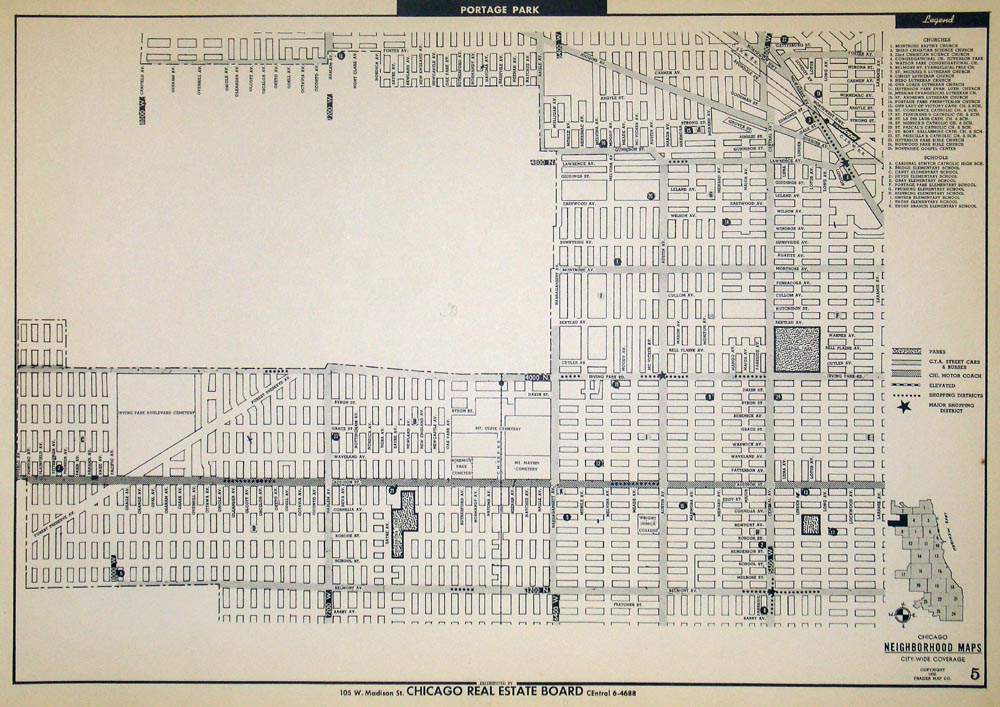 (Illinois-Chicago) Portage Park – The Old Map Gallery