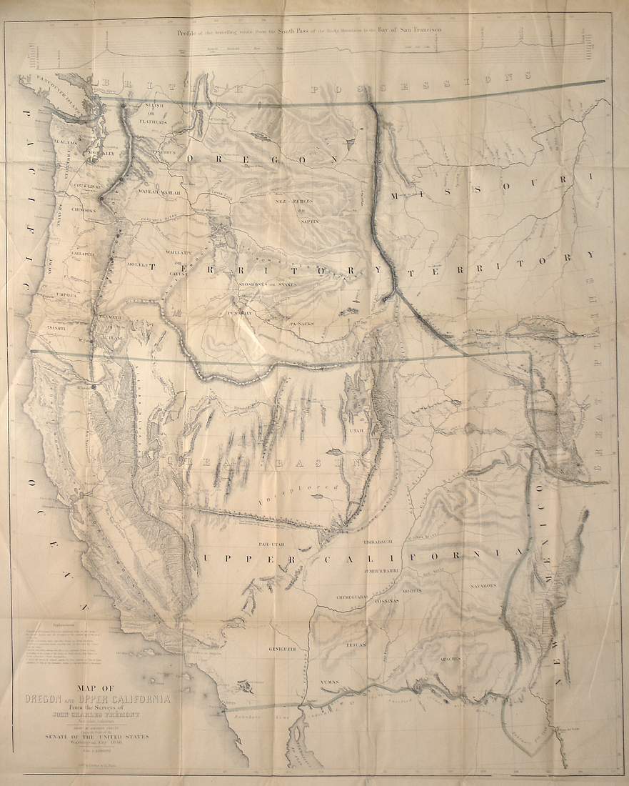 (West) Map of Oregon and Upper...