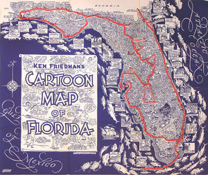 (Florida) Cartoon Map of Florida