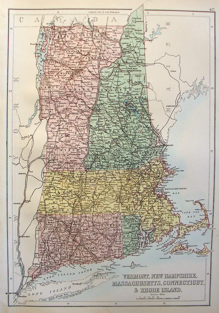 Vermont, New Hampshire, Massachusetts, Connecticut, & Rhode Isla