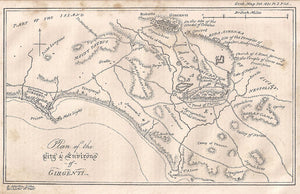 (Agrigento) Plan of the City & Environs of Girgenti