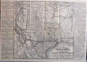 Texas) Map of the State of Texas...