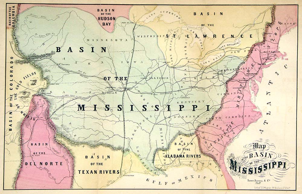 (West) Map of the Basin of the Mississippi