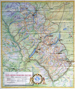 (Montana – Glacier Waterton) Map of Glacier - Waterton Internati
