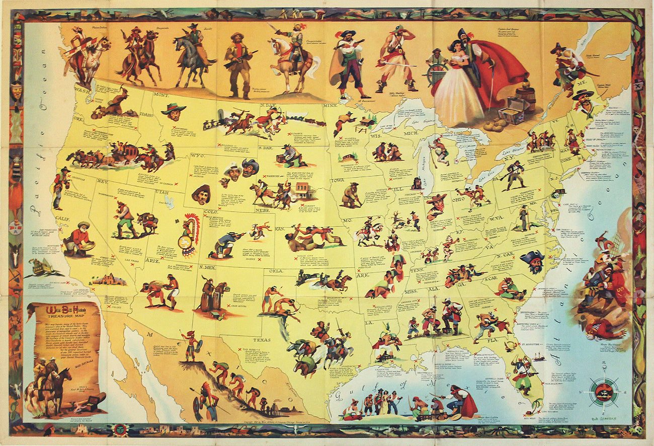 (US -Treasure) Wild Bill Hickock Treasure Map