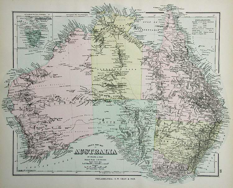 Gray's New Map of Australia
