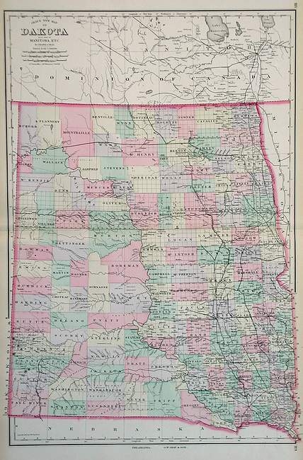Gray's New Map of Dakota