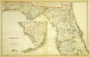 (FL) Gray's New Map of Florida
