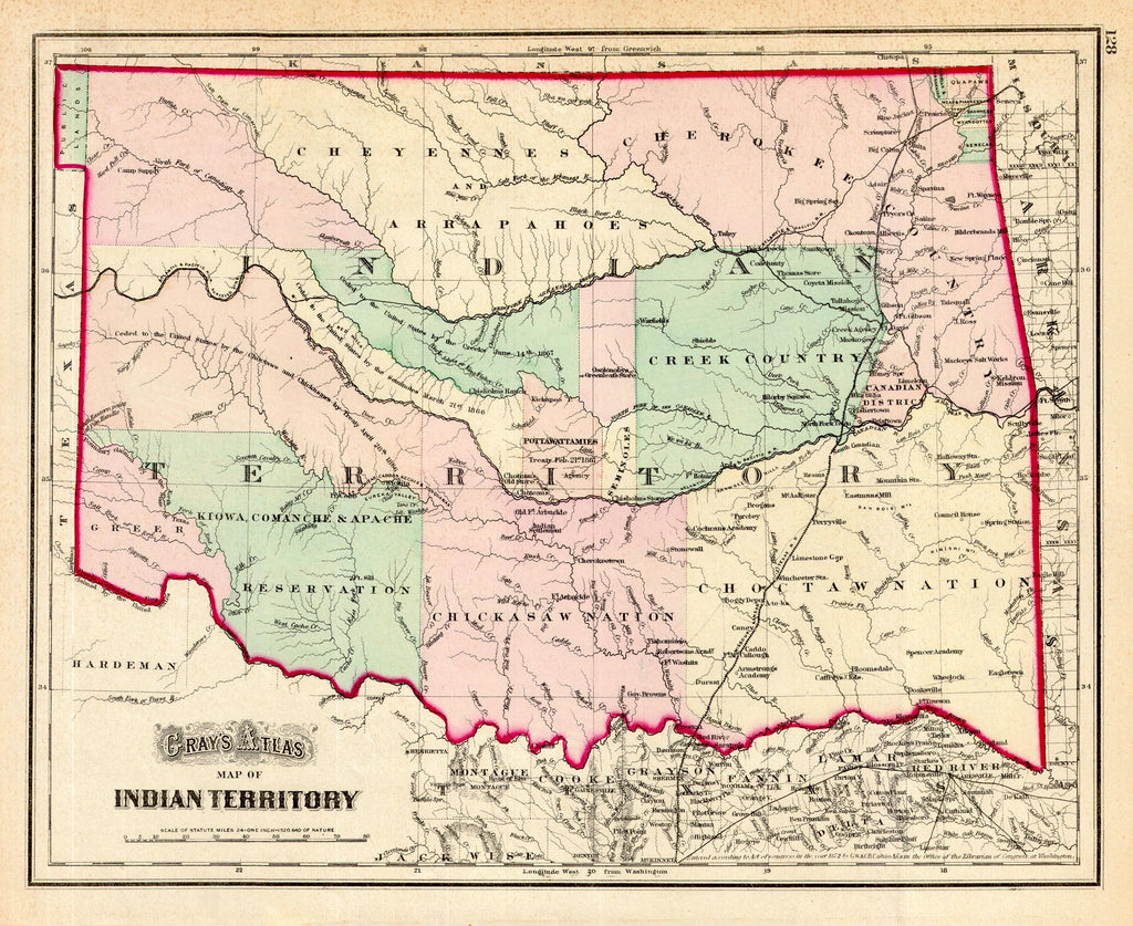 (OK.- I.T.) Map of Indian Territory – The Old Map Gallery
