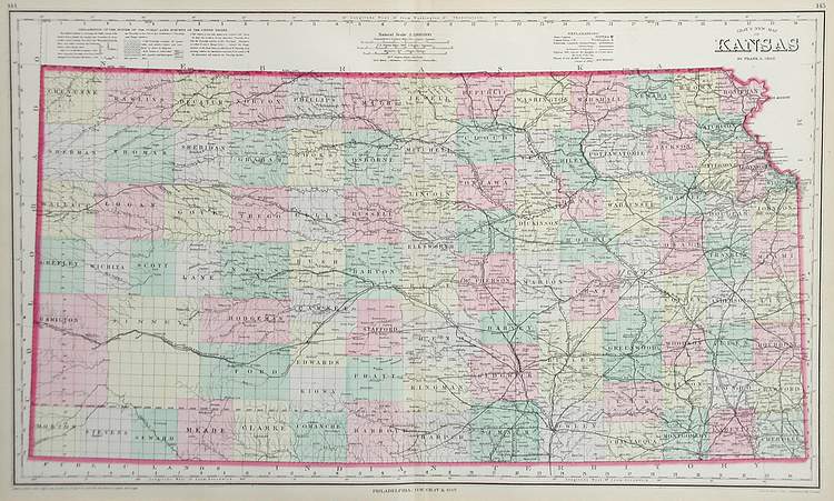 (Kansas) Gray's New Map of