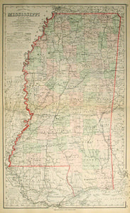 Gray's New Map of Mississippi