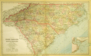 Gray's New Map of North Carolina and South Carolina