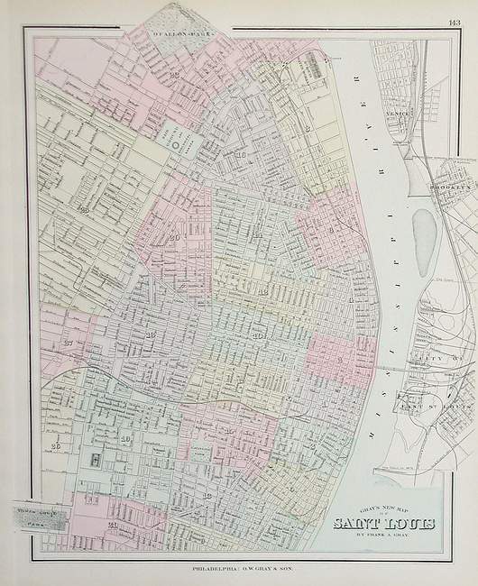 Gray's New Map of Saint Louis – The Old Map Gallery