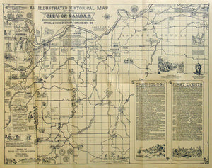 (Kansas -KC) An illustrated Historical Map...