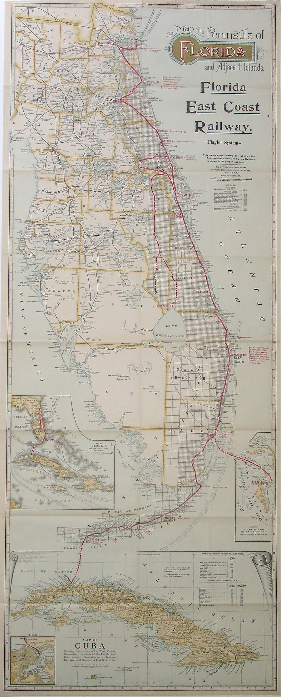 (FL.) Map of the Peninsula of Florida