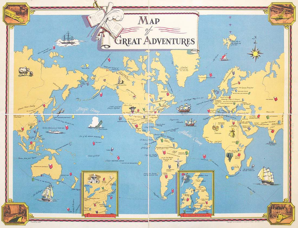 Map of Great Adventures – The Old Map Gallery