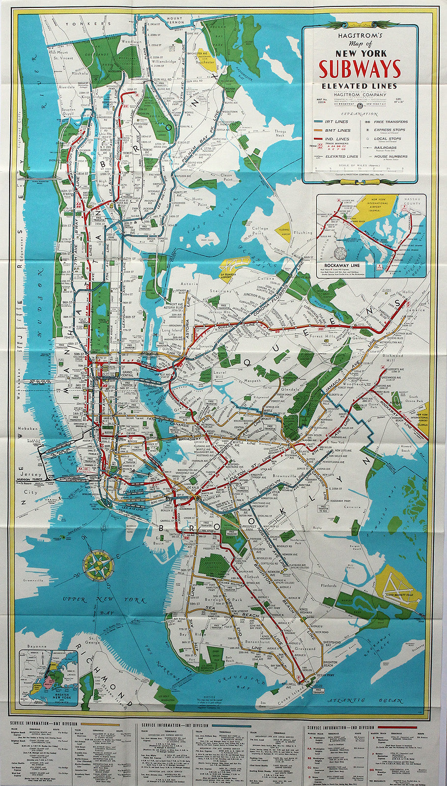 (NY-NY) Map of New York Subways...