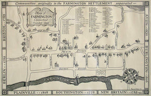 (Connecticut) Map of Farmington Connecticut Founded 1640