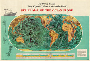 (World -Oceans) Relief Map of the Ocean Floor