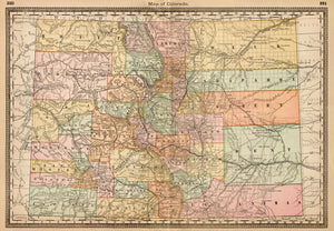 (CO.) Map of Colorado