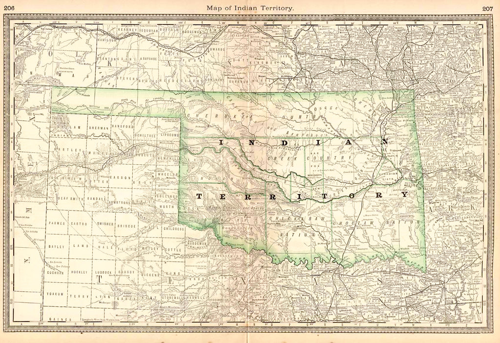 (OK.-I.T.) Map of Indian Territory – The Old Map Gallery