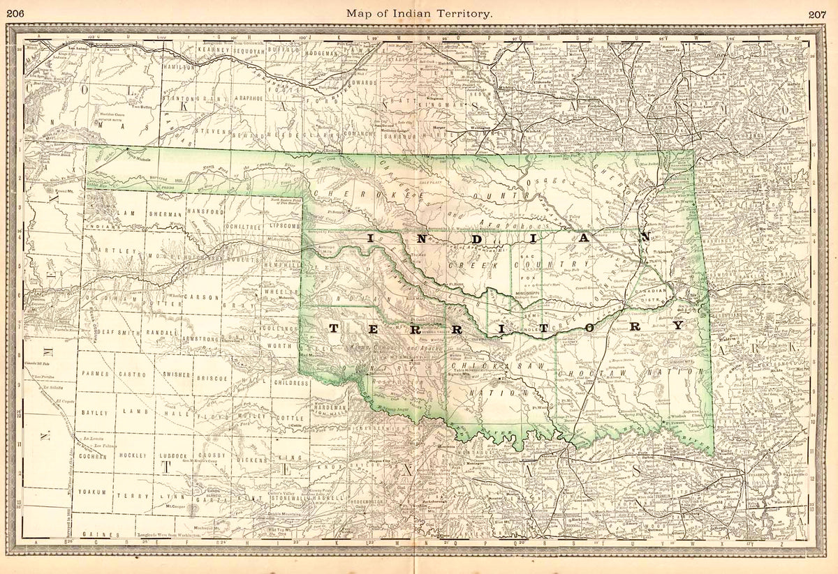 (OK.-I.T.) Map of Indian Territory – The Old Map Gallery