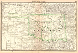 (OK.-I.T.) Map of Indian Territory
