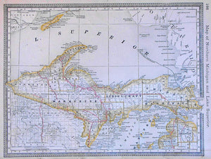 Map of Northern Michigan and Lake Superior