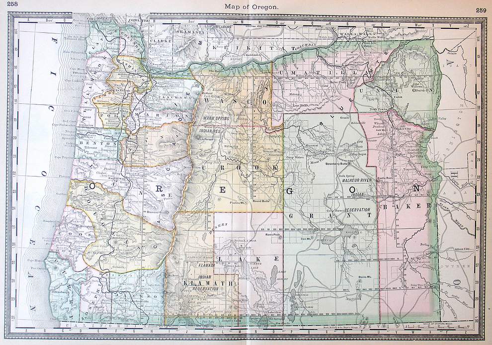 Map of Oregon