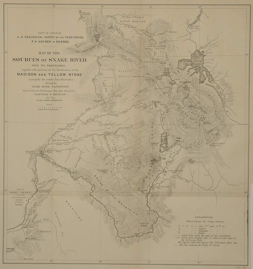 (Wyoming - Idaho) Map of the Sources of...