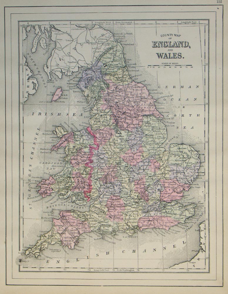 County Map of England and Wales