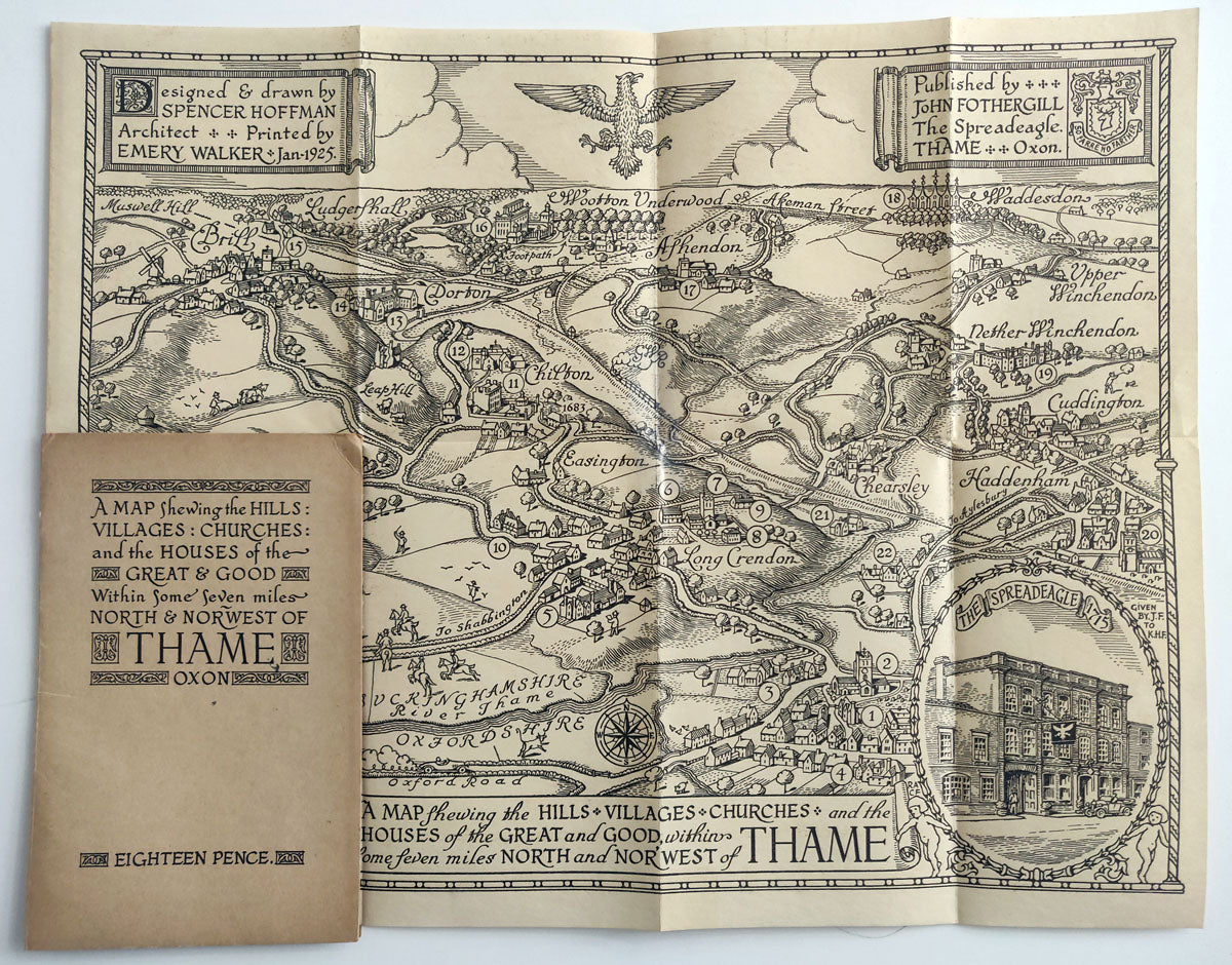 (England - Oxfordshire, Buckinghamshire) A Map Shewing ...North & Norwest of Thame Oxon