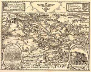 (England - Oxfordshire, Buckinghamshire) A Map Shewing ...North & Norwest of Thame Oxon