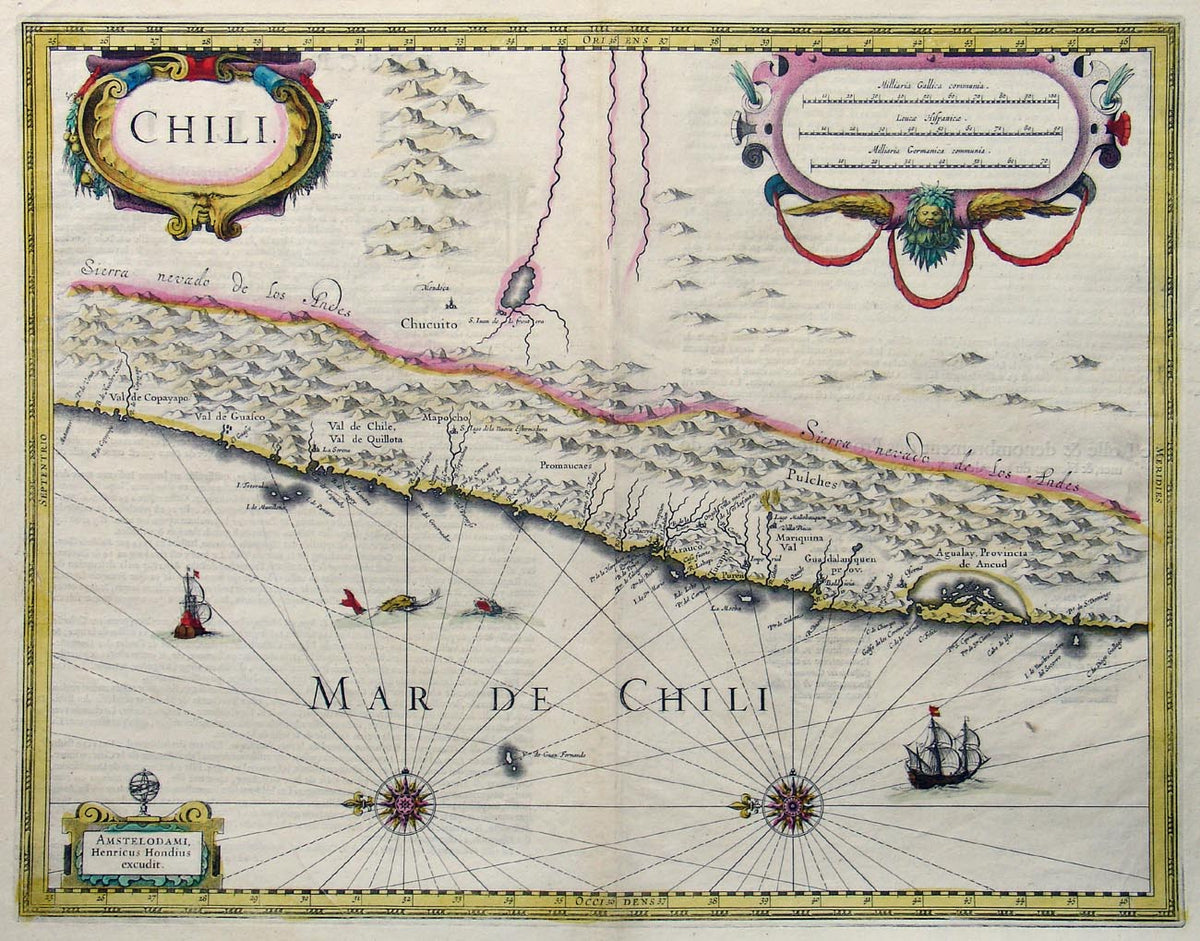 Chillys Distrito Map (Chile) Chili – The Old Map Gallery
