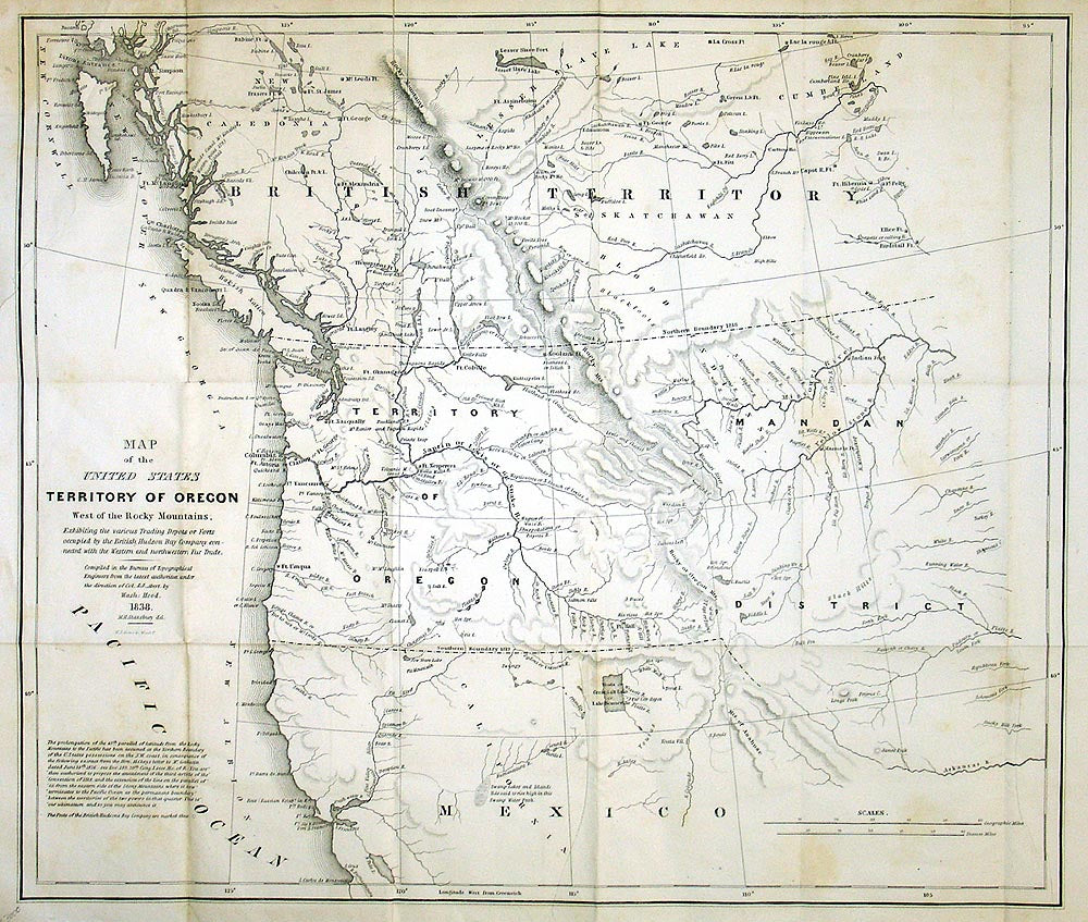 (Pacific Northwest) Map of the United States Territory West of t – The ...