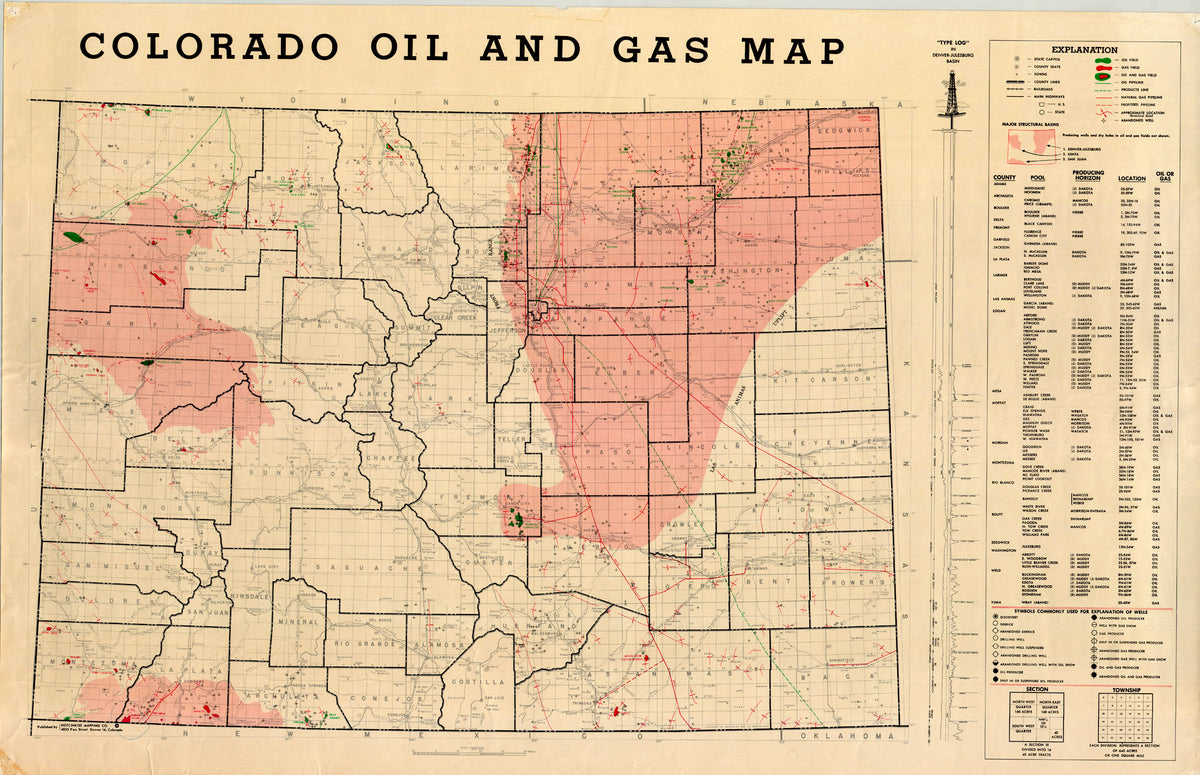 Gas Cod Map Colorado And Gas Map