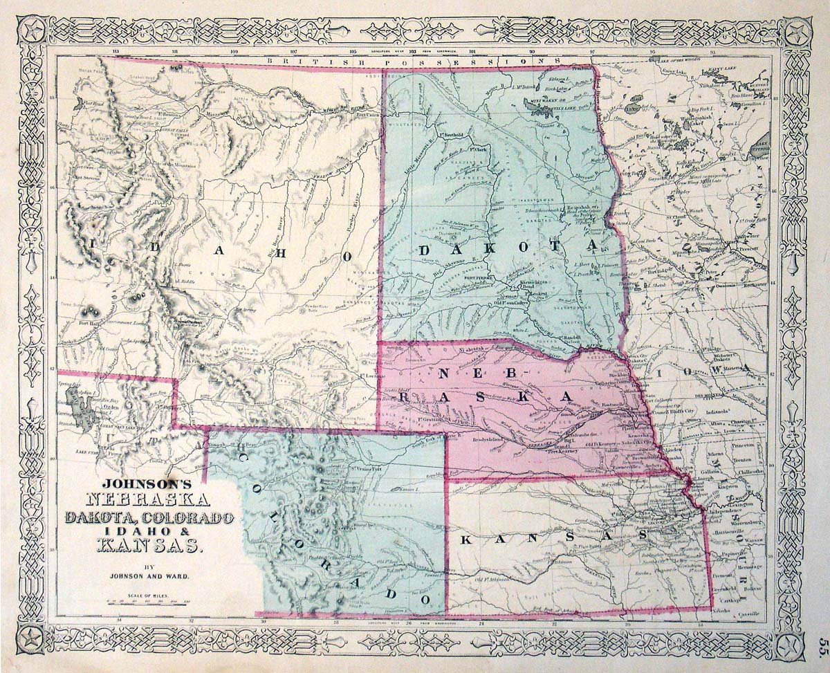 (Middle West) Nebraska, Dakota, Colorado Idaho & Kansas