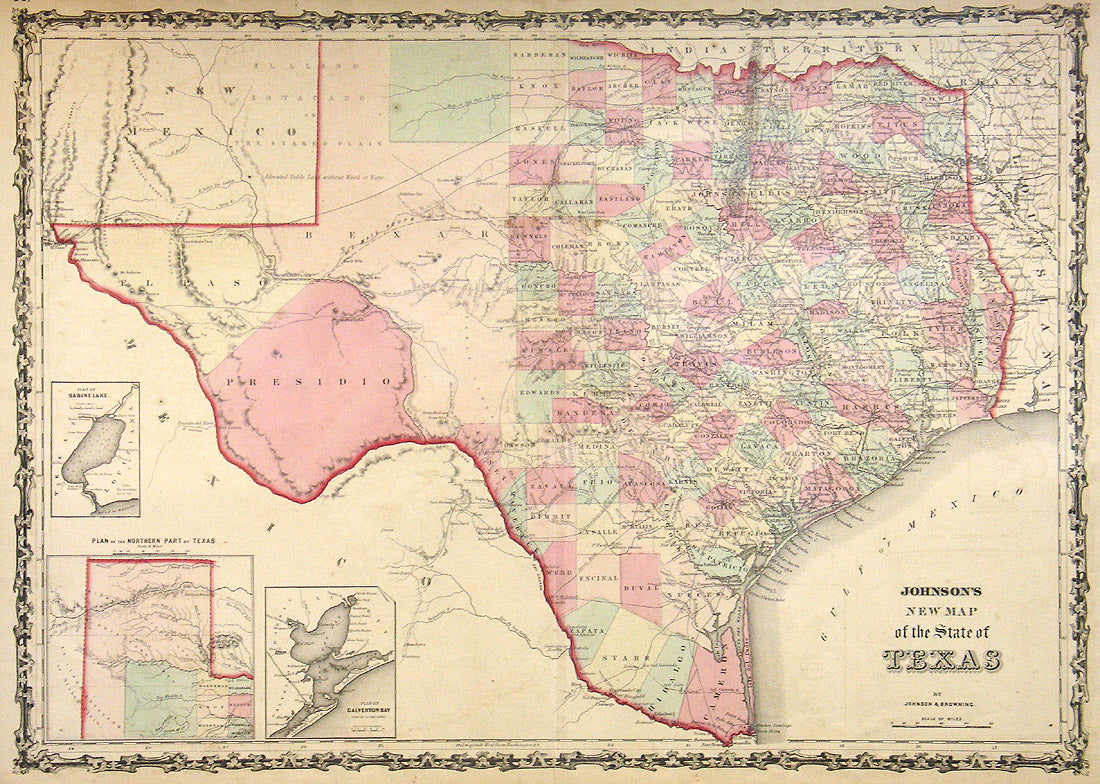(Texas) Johnson's New Map of the State of Texas