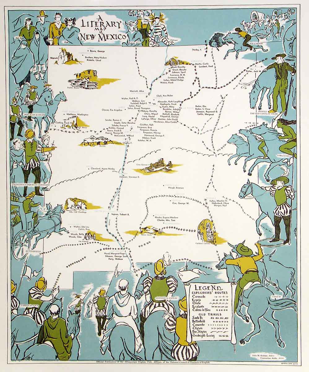 (NM.) A Literary Map of New Mexico