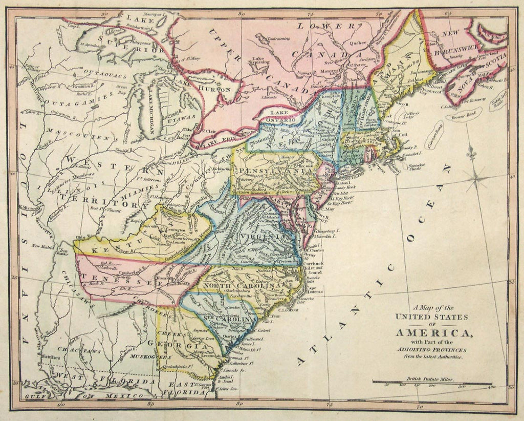 (US) A Map of the United States – The Old Map Gallery