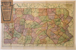 (Pennsylvania) Up-to-date, Indexed Map of Pennsylvania