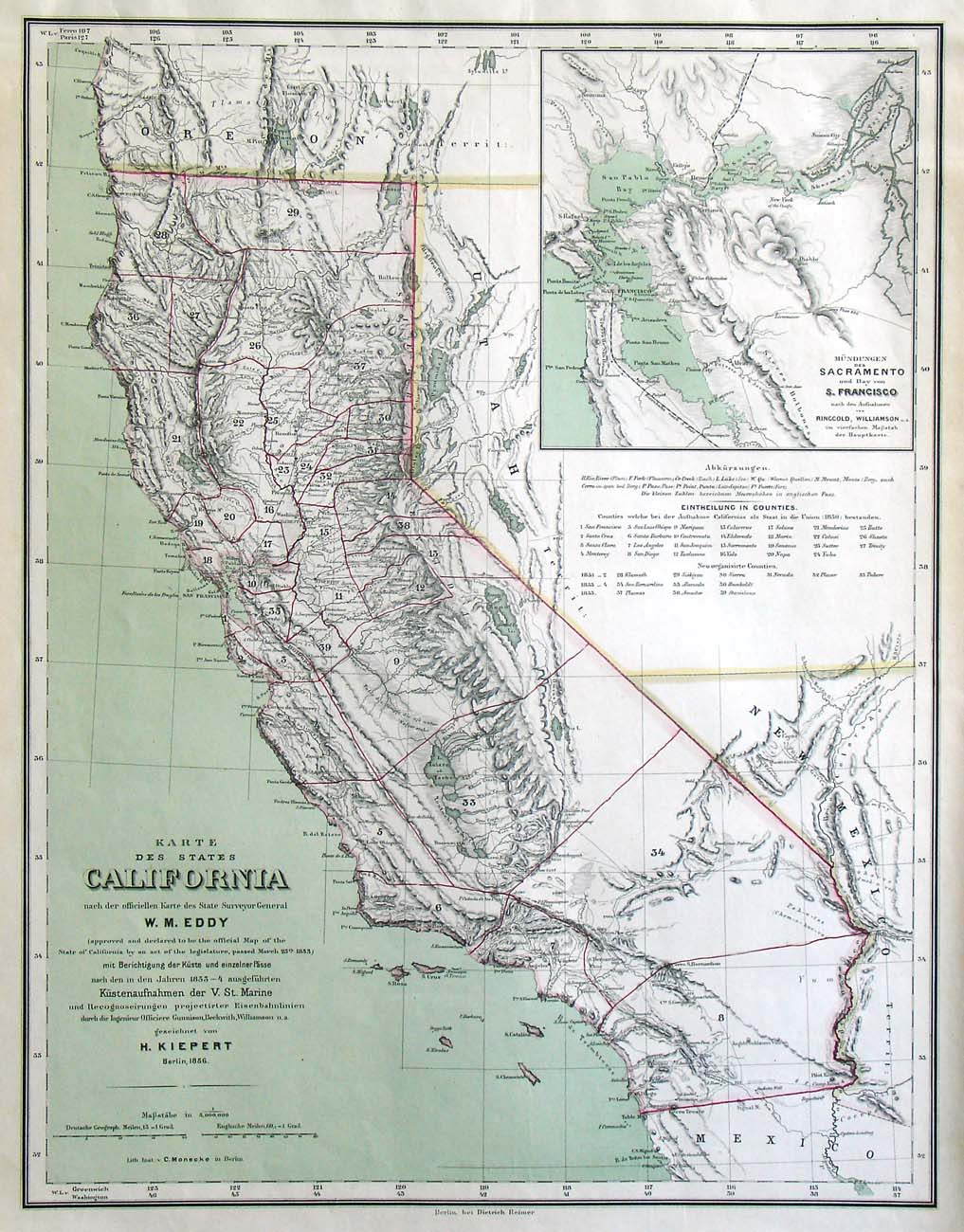 (California) Karte Des States California
