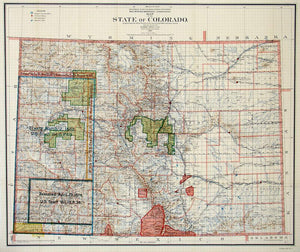 (Colorado) Map of the State of Colorado, US Dept of the Interior