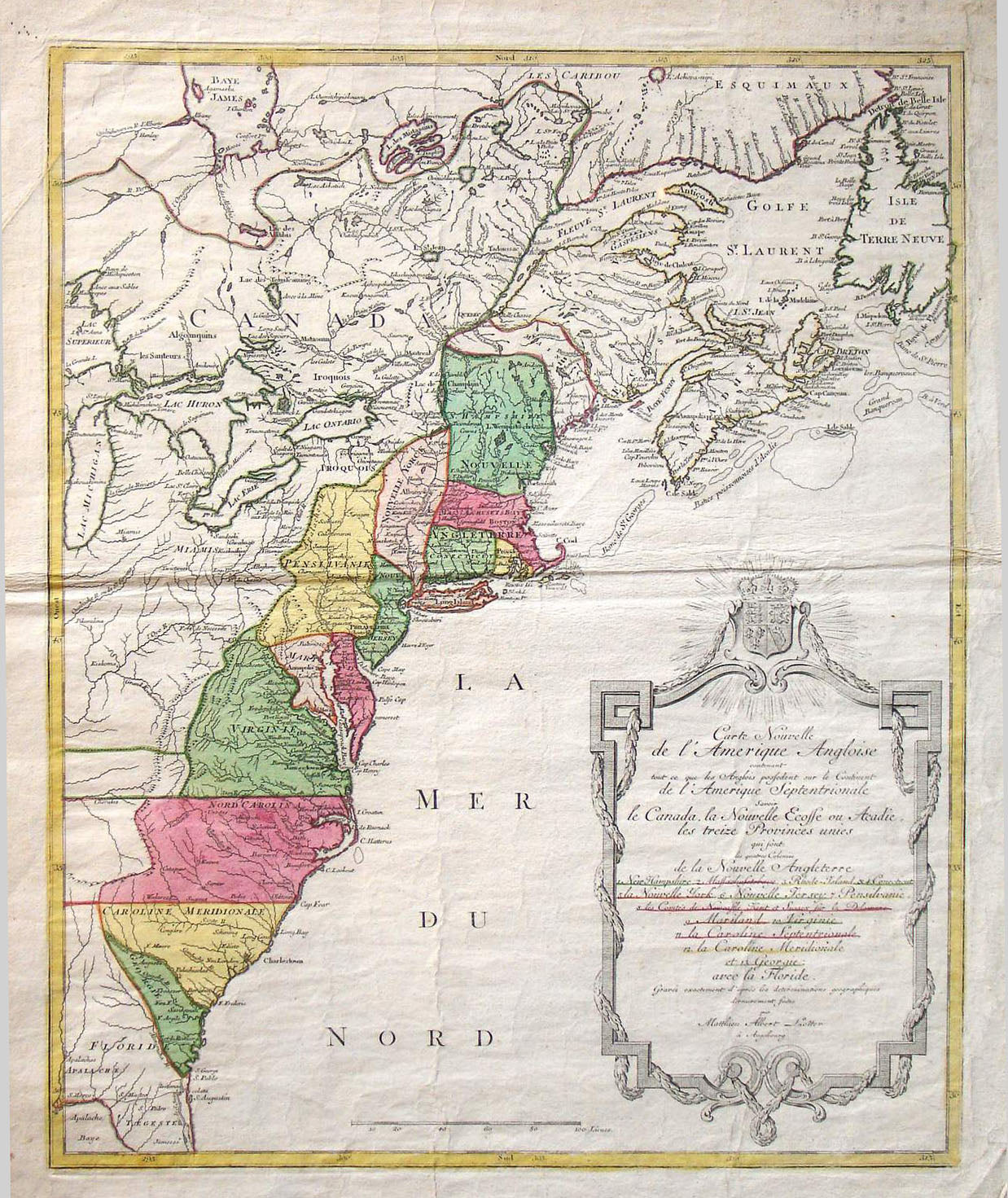 (United States) Carte Nouvelle de l'Amerique Angloise