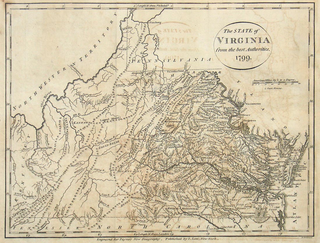 (Virginia) The State of Virginia from the best Authorities, 1799