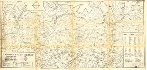 Lamosangu to Mt Everest trekking map from Mandala maps with simple Nepali Glossary